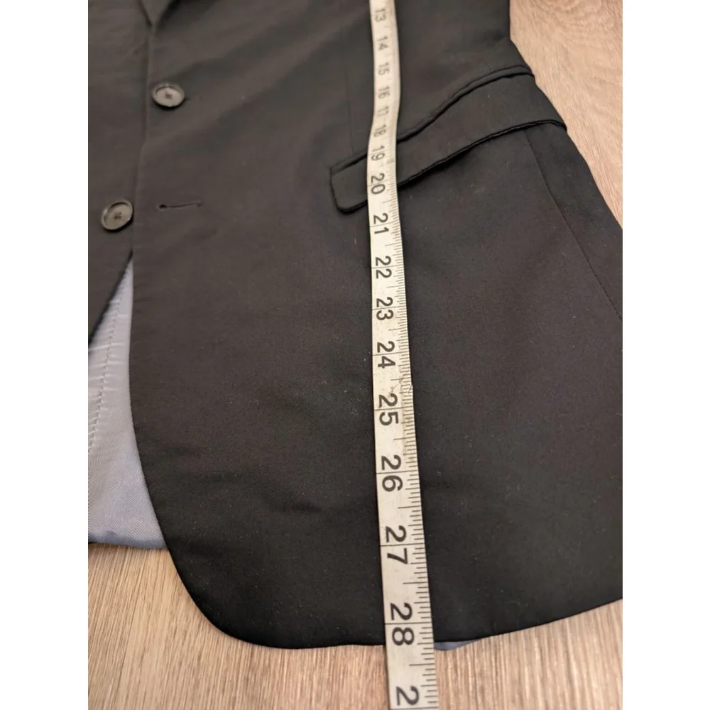 Men's ZARA Black Blazer 40L with Blue Lining